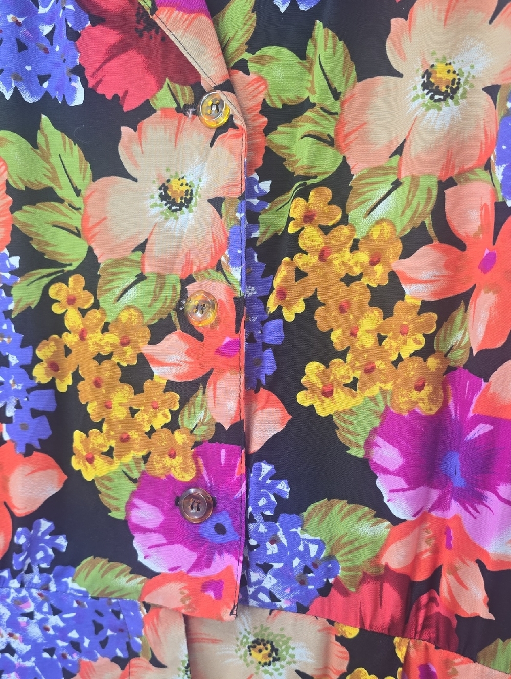 Michael Matisse Newyork Floral Button-Front Midi Dress in Multicolor - Picture 5 of 10
